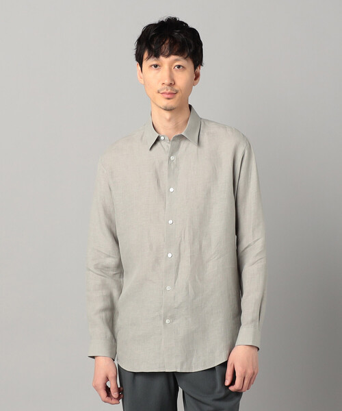 COMME CA MEN(コムサメン)の「〔LIBECO社〕ベルギーリネンブロード レギュラーカラーシャツ(シャツ/ブラウス・メンズ・チャコールグレー/ライトグレー/ブラック・L/M/S)」の7枚目の写真