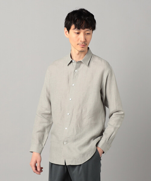 COMME CA MEN(コムサメン)の「〔LIBECO社〕ベルギーリネンブロード レギュラーカラーシャツ(シャツ/ブラウス・メンズ・チャコールグレー/ライトグレー/ブラック・L/M/S)」の8枚目の写真