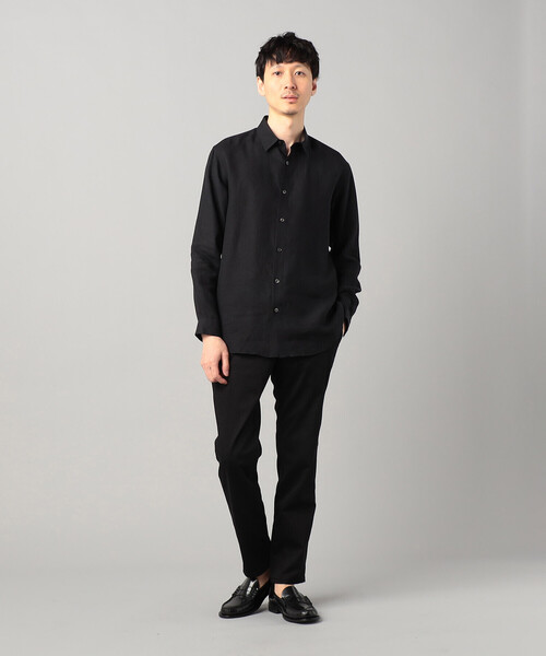 COMME CA MEN(コムサメン)の「〔LIBECO社〕ベルギーリネンブロード レギュラーカラーシャツ(シャツ/ブラウス・メンズ・チャコールグレー/ライトグレー/ブラック・L/M/S)」の10枚目の写真