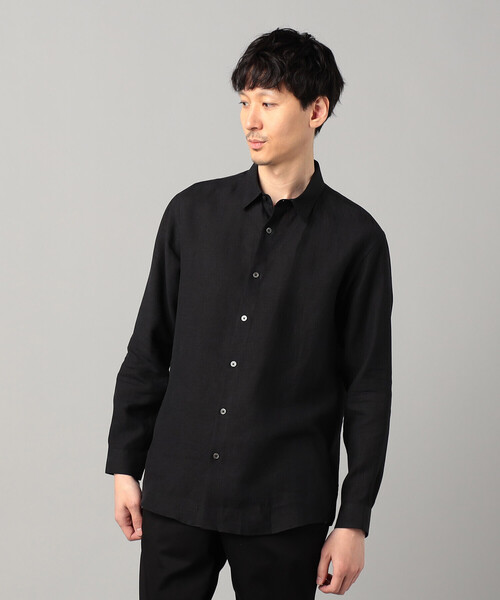 COMME CA MEN(コムサメン)の「〔LIBECO社〕ベルギーリネンブロード レギュラーカラーシャツ(シャツ/ブラウス・メンズ・チャコールグレー/ライトグレー/ブラック・L/M/S)」の12枚目の写真