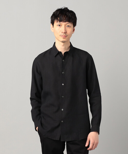 COMME CA MEN(コムサメン)の「〔LIBECO社〕ベルギーリネンブロード レギュラーカラーシャツ(シャツ/ブラウス・メンズ・チャコールグレー/ライトグレー/ブラック・L/M/S)」の13枚目の写真
