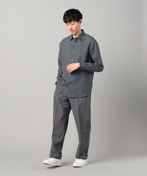 COMME CA MEN(コムサメン)の「〔LIBECO社〕ベルギーリネンブロード レギュラーカラーシャツ(シャツ/ブラウス・メンズ・チャコールグレー/ライトグレー/ブラック・L/M/S)」の15枚目の写真