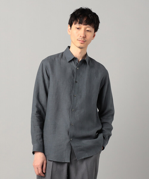 COMME CA MEN(コムサメン)の「〔LIBECO社〕ベルギーリネンブロード レギュラーカラーシャツ(シャツ/ブラウス・メンズ・チャコールグレー/ライトグレー/ブラック・L/M/S)」の17枚目の写真