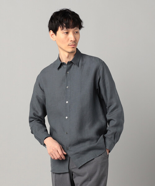 COMME CA MEN(コムサメン)の「〔LIBECO社〕ベルギーリネンブロード レギュラーカラーシャツ(シャツ/ブラウス・メンズ・チャコールグレー/ライトグレー/ブラック・L/M/S)」の18枚目の写真