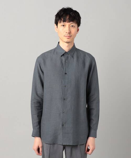 COMME CA MEN(コムサメン)の「〔LIBECO社〕ベルギーリネンブロード レギュラーカラーシャツ(シャツ/ブラウス・メンズ・チャコールグレー/ライトグレー/ブラック・L/M/S)」の19枚目の写真
