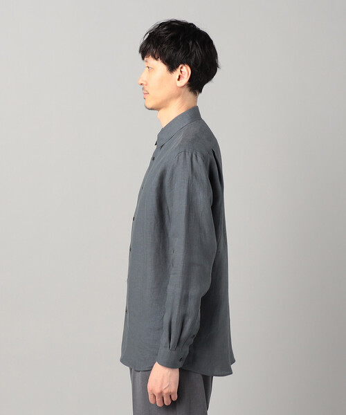 COMME CA MEN(コムサメン)の「〔LIBECO社〕ベルギーリネンブロード レギュラーカラーシャツ(シャツ/ブラウス・メンズ・チャコールグレー/ライトグレー/ブラック・L/M/S)」の20枚目の写真