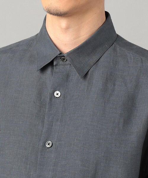 COMME CA MEN(コムサメン)の「〔LIBECO社〕ベルギーリネンブロード レギュラーカラーシャツ(シャツ/ブラウス・メンズ・チャコールグレー/ライトグレー/ブラック・L/M/S)」の22枚目の写真