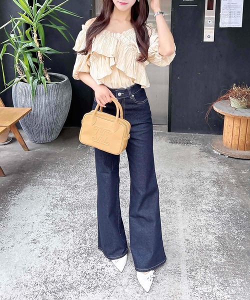 INGNI（イング）の「ボストンバッグ／A（ハンドバッグ・レディース・キャメル/ブラック・ONE SIZE）」の16枚目の写真