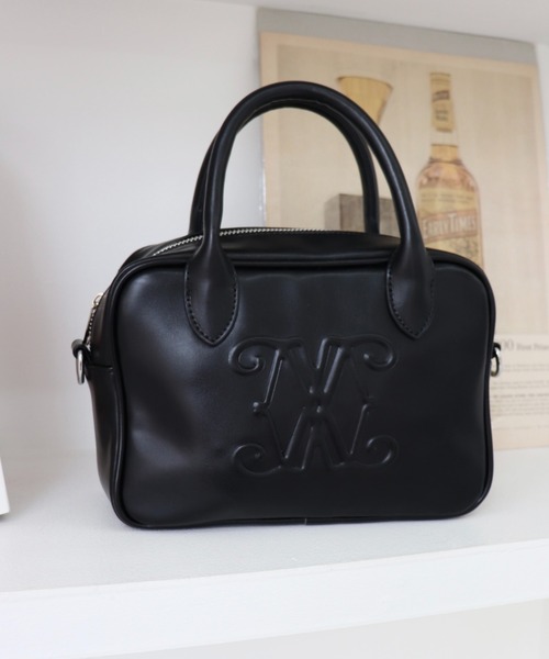 未使用 黒 ボストンバッグ Bのロゴ ボストンバッグ 大容量 レディース[品番：NNNA0002648]｜ninon