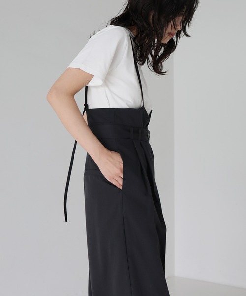 hellam（へラム）の「ベルト付きオールインワン（つなぎ/オールインワン・レディース・キャメル/ブラック/チャコール・FREE）」の5枚目の写真