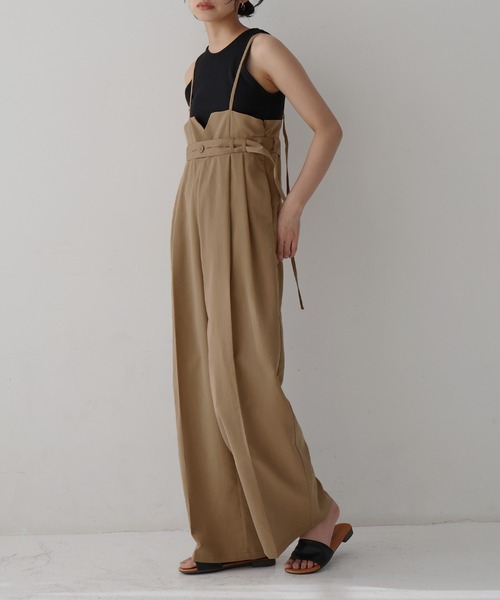 hellam（へラム）の「ベルト付きオールインワン（つなぎ/オールインワン・レディース・キャメル/ブラック/チャコール・FREE）」の20枚目の写真