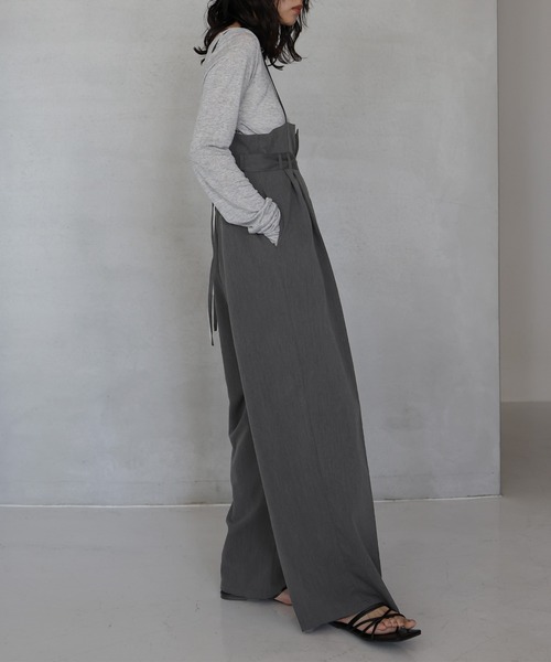 hellam（へラム）の「ベルト付きオールインワン（つなぎ/オールインワン・レディース・キャメル/ブラック/チャコール・FREE）」の12枚目の写真