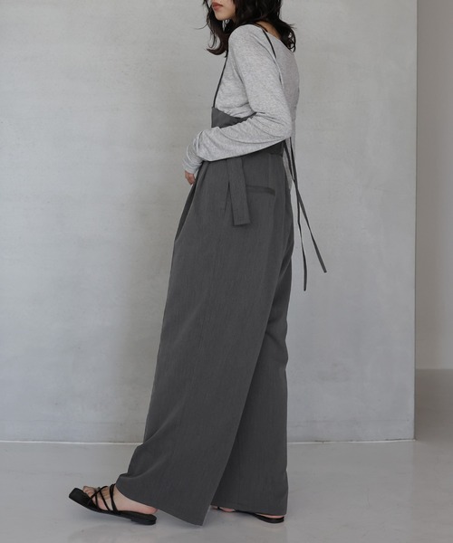 hellam（へラム）の「ベルト付きオールインワン（つなぎ/オールインワン・レディース・キャメル/ブラック/チャコール・FREE）」の14枚目の写真