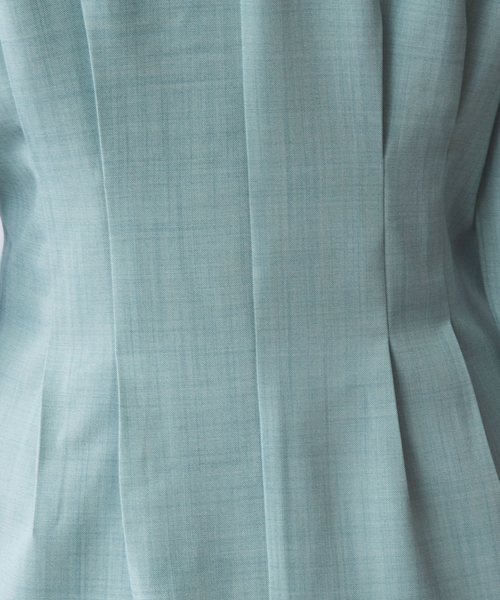 NARACAMICIE（ナラカミーチェ）の「【NARACAMICIE】麻調ベルト付き七分袖タックブラウス（シャツ/ブラウス・レディース・ホワイト/ブラウン/グリーン・S/M/L）」の16枚目の写真