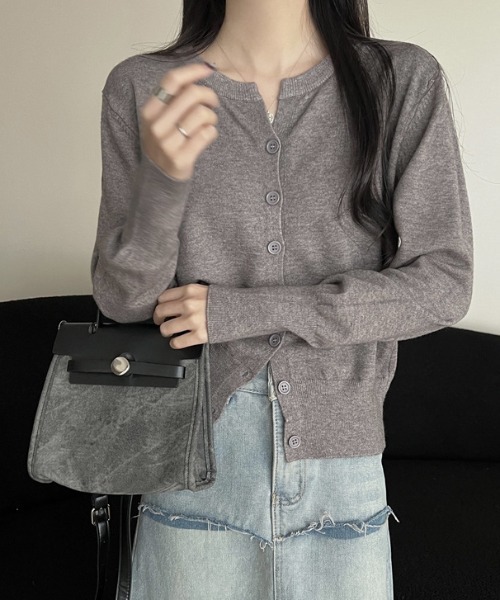 gossip!ロサンゼルス(ゴシップロサンゼルス)の「ウエストリブ ショートカーディガン(カーディガン/ボレロ・レディース・ブラック/ベージュ/グレー/オフホワイト/レッド・FREE)」の10枚目の写真