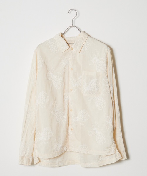 REMI RELIEF/レミレリーフ アロハ総柄刺繍SHIRT(パイナップル