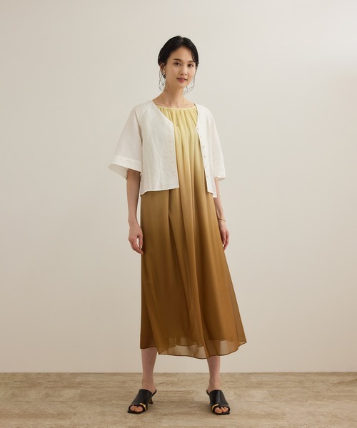 ROPE'（ロペ）の「カーディ半袖ブラウス/洗える（シャツ/ブラウス・レディース・ホワイト/ブルー系その他4・FREE）」の15枚目の写真