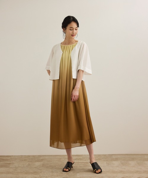 ROPE'（ロペ）の「カーディ半袖ブラウス/洗える（シャツ/ブラウス・レディース・ホワイト/ブルー系その他4・FREE）」の16枚目の写真