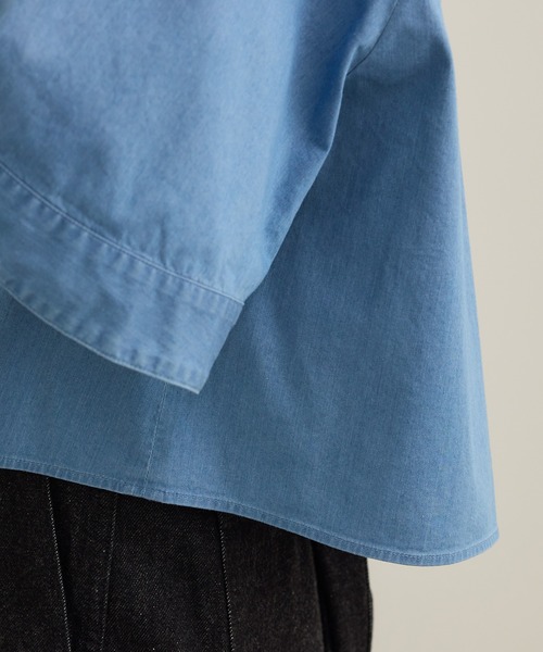 ROPE'（ロペ）の「カーディ半袖ブラウス/洗える（シャツ/ブラウス・レディース・ホワイト/ブルー系その他4・FREE）」の7枚目の写真