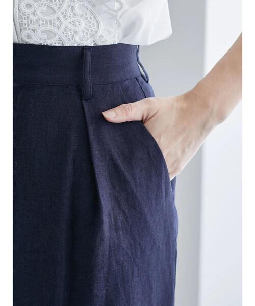 Te chichi(テチチ)の「レーヨンリネンワイドパンツ《2025summer catalog item》(その他パンツ・レディース・オフホワイト/ネイビー/グリーン/ピンク・F)」の15枚目の写真