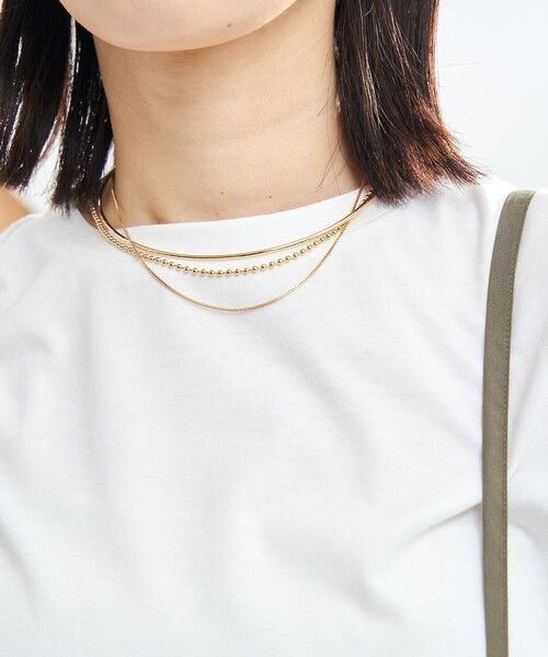 coen（コーエン）の「3連マルチウェイネックレス（ネックレス・レディース・ゴールド/シルバー・FREE）」の9枚目の写真