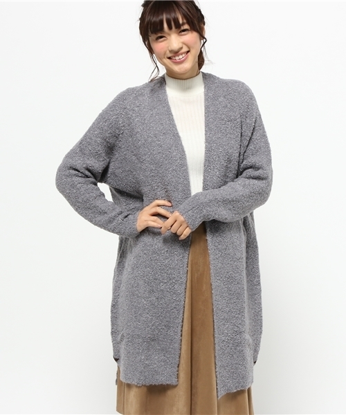 CIAOPANIC(チャオパニック)の「【Ciaopanic】 ブークレPUC/D(カーディガン/ボレロ・レディース・ブラック/ライトグレー/オフホワイト・FREE)」の3枚目の写真