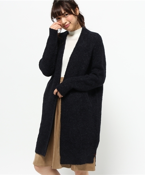 CIAOPANIC(チャオパニック)の「【Ciaopanic】 ブークレPUC/D(カーディガン/ボレロ・レディース・ブラック/ライトグレー/オフホワイト・FREE)」の1枚目の写真