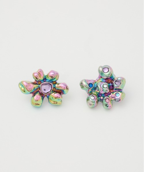 セール】BIJOU FLOWER P/EARRING ビジュー フラワー ピアス
