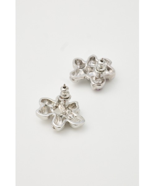 韓国発【ROAJU】[silver925]elly flower earring☆ピアス BIJOU FLOWER P/EARRING ビジュー フラワー ピアス（ピアス（両