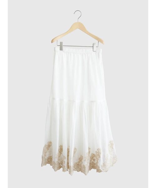 FIKA.(フィーカ)の「Flower embroidery mesh skirt(スカート・レディース・ブラック/オフホワイト・MEDIUM)」の19枚目の写真