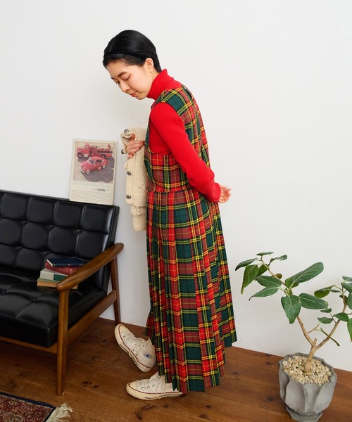 CHILD WOMAN（チャイルドウーマン）の「2/48タータンチェックワンピース（ワンピース・レディース・ブルー/グリーン/イエロー・FREE）」の5枚目の写真