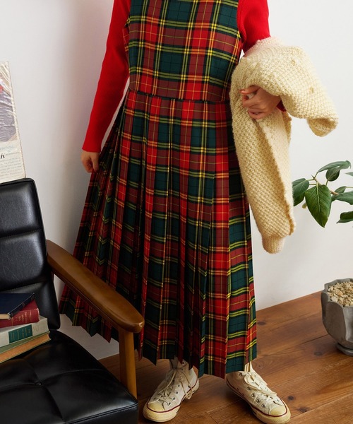 CHILD WOMAN（チャイルドウーマン）の「2/48タータンチェックワンピース（ワンピース・レディース・ブルー/グリーン/イエロー・FREE）」の7枚目の写真