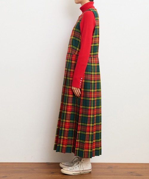 CHILD WOMAN（チャイルドウーマン）の「2/48タータンチェックワンピース（ワンピース・レディース・ブルー/グリーン/イエロー・FREE）」の13枚目の写真
