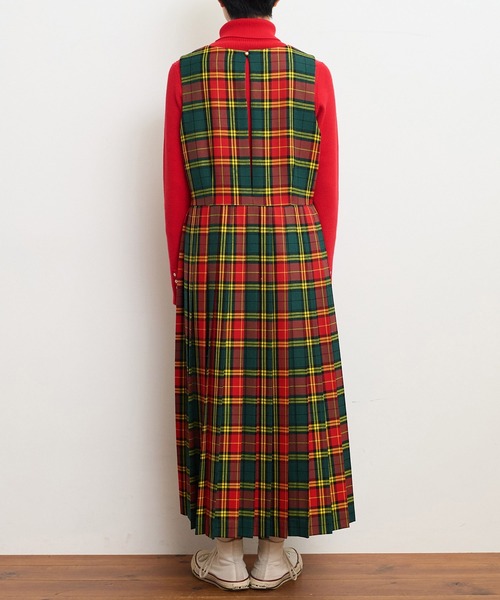 CHILD WOMAN（チャイルドウーマン）の「2/48タータンチェックワンピース（ワンピース・レディース・ブルー/グリーン/イエロー・FREE）」の14枚目の写真