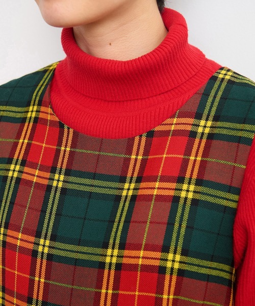 CHILD WOMAN（チャイルドウーマン）の「2/48タータンチェックワンピース（ワンピース・レディース・ブルー/グリーン/イエロー・FREE）」の15枚目の写真