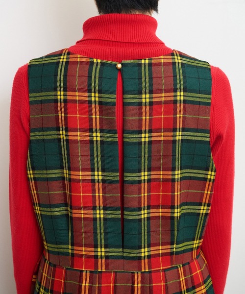 CHILD WOMAN（チャイルドウーマン）の「2/48タータンチェックワンピース（ワンピース・レディース・ブルー/グリーン/イエロー・FREE）」の16枚目の写真