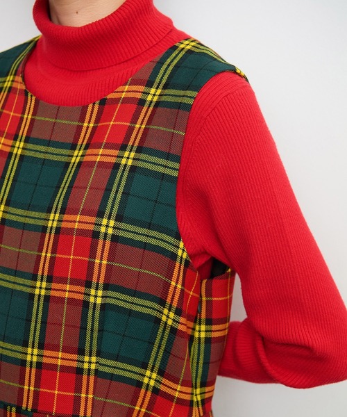 CHILD WOMAN（チャイルドウーマン）の「2/48タータンチェックワンピース（ワンピース・レディース・ブルー/グリーン/イエロー・FREE）」の18枚目の写真