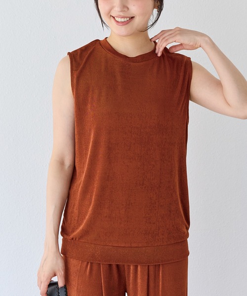 セール】接触冷感 ノースリーブトップス（Tシャツ/カットソー