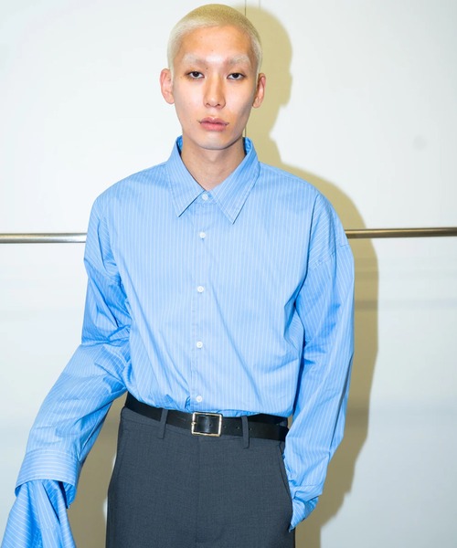 GOAT ESSENCE(ゴートエッセンス)の「LAYERED SHIRT(シャツ/ブラウス・メンズ・ブルー・2/3)」の3枚目の写真