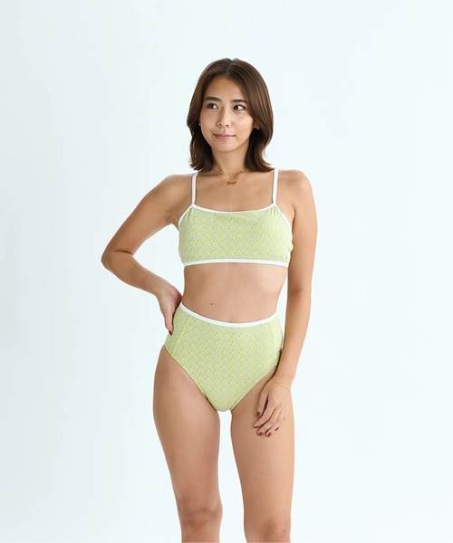 ROXY（ロキシー）の「SOLEIL BIKINI /ロキシー幾何学模様バンドゥビキニ（水着）（水着・レディース・ブラック/ブラウン/グリーン・SMALL/MEDIUM/LARGE）」の3枚目の写真