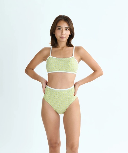 SOLEIL BIKINI /ロキシー幾何学模様バンドゥビキニ（水着