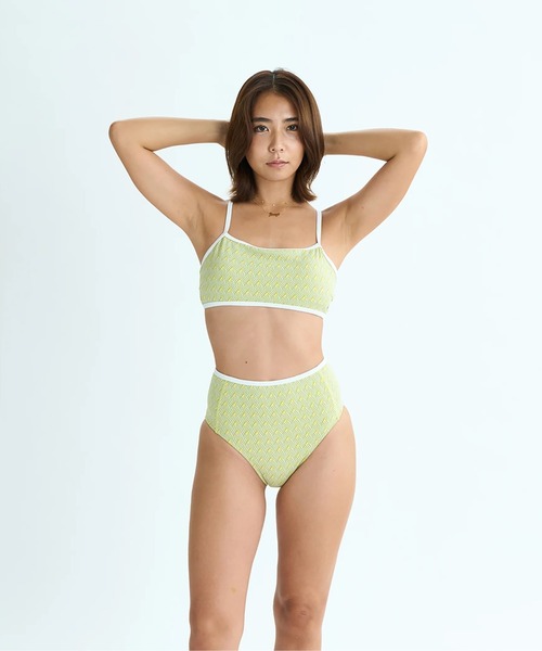 ROXY（ロキシー）の「SOLEIL BIKINI /ロキシー幾何学模様バンドゥビキニ（水着）（水着・レディース・ブラック/ブラウン/グリーン・SMALL/MEDIUM/LARGE）」の16枚目の写真