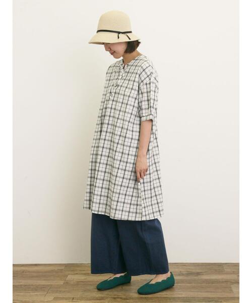 Samansa Mos2(サマンサ モスモス)の「【クールコットン】編み上げ前後2WAYチュニック(シャツ/ブラウス・レディース・ブラック/イエロー/オフホワイト/ブルー・F)」の14枚目の写真