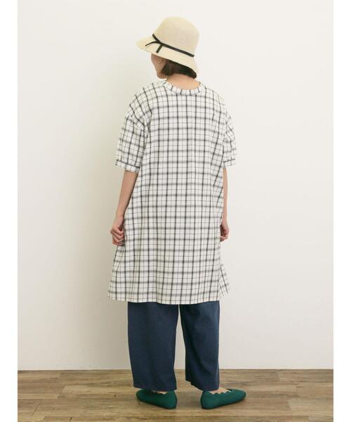 Samansa Mos2(サマンサ モスモス)の「【クールコットン】編み上げ前後2WAYチュニック(シャツ/ブラウス・レディース・ブラック/イエロー/オフホワイト/ブルー・F)」の15枚目の写真