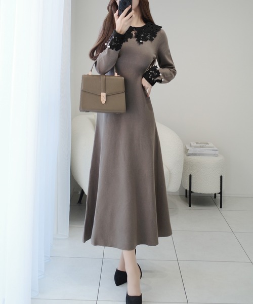 セール】【mily bilet】華やかさと上品さを纏う。パール使いレース