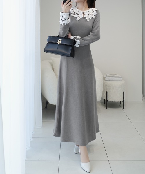 セール】【mily bilet】華やかさと上品さを纏う。パール使いレース