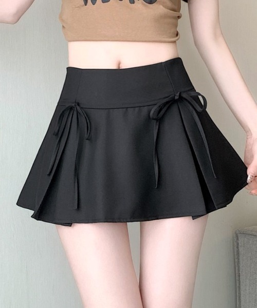 セール】リボンミニスカート インナーパンツ付き（スカート）｜REMUR