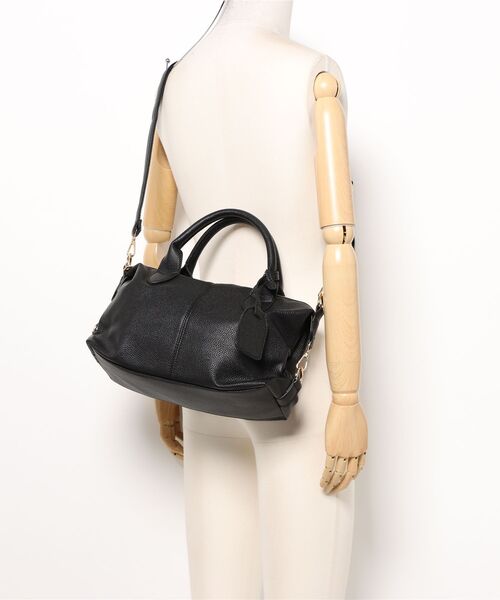 美品　キャロウェイ　ハンドバッグ　2way　黒　レザー　自立　ワンショルダー　x FREAK'S STORE｜2WAY Leather Shoulder Bag / レザー2WAY巾着