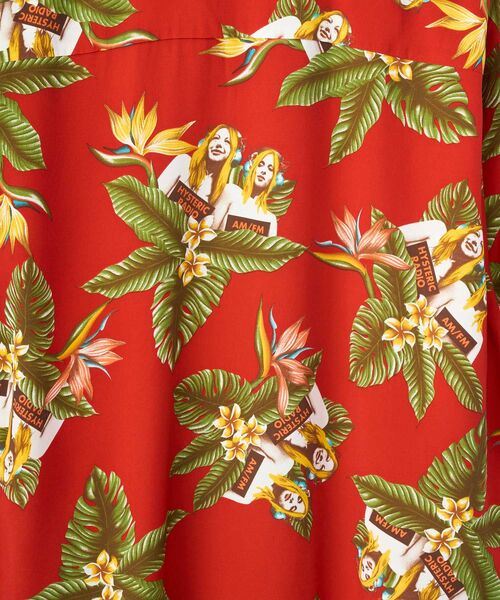 HYSTERIC GLAMOUR（ヒステリックグラマー）の「TROPIC CHANNEL柄 オープンカラーシャツ（シャツ/ブラウス・メンズ・ブラック系その他/レッド系その他・SMALL/MEDIUM/LARGE/X-LARGE）」の4枚目の写真