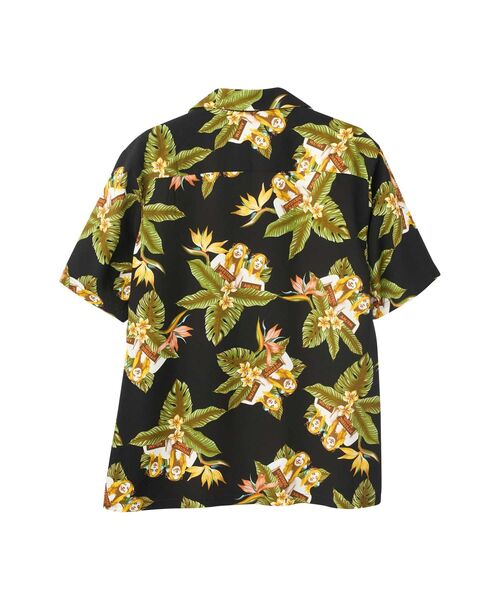 HYSTERIC GLAMOUR（ヒステリックグラマー）の「TROPIC CHANNEL柄 オープンカラーシャツ（シャツ/ブラウス・メンズ・ブラック系その他/レッド系その他・SMALL/MEDIUM/LARGE/X-LARGE）」の5枚目の写真